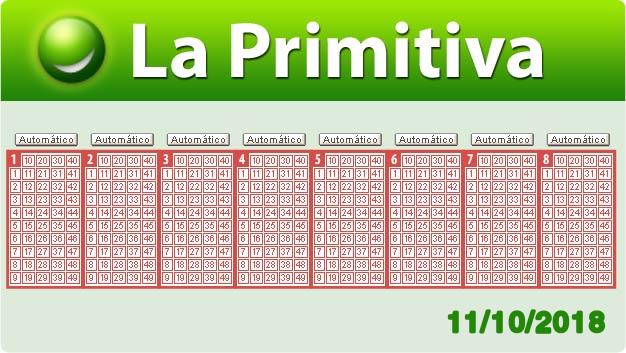 Resultados Primitiva jueves 11 de octubre