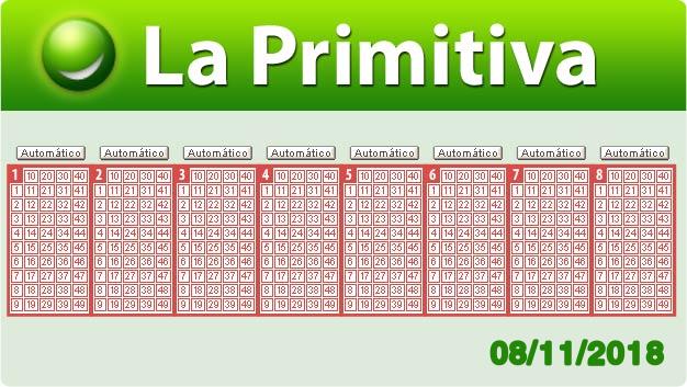 Resultados Primitiva jueves 8 de noviembre