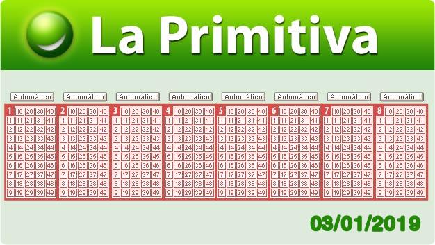 Resultados Primitiva jueves 3 de enero